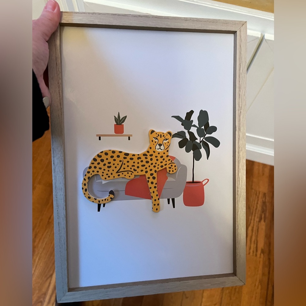 NWOT - Cheetah Framed Wall Art, Bundle of 2 - Picture 5 of 10